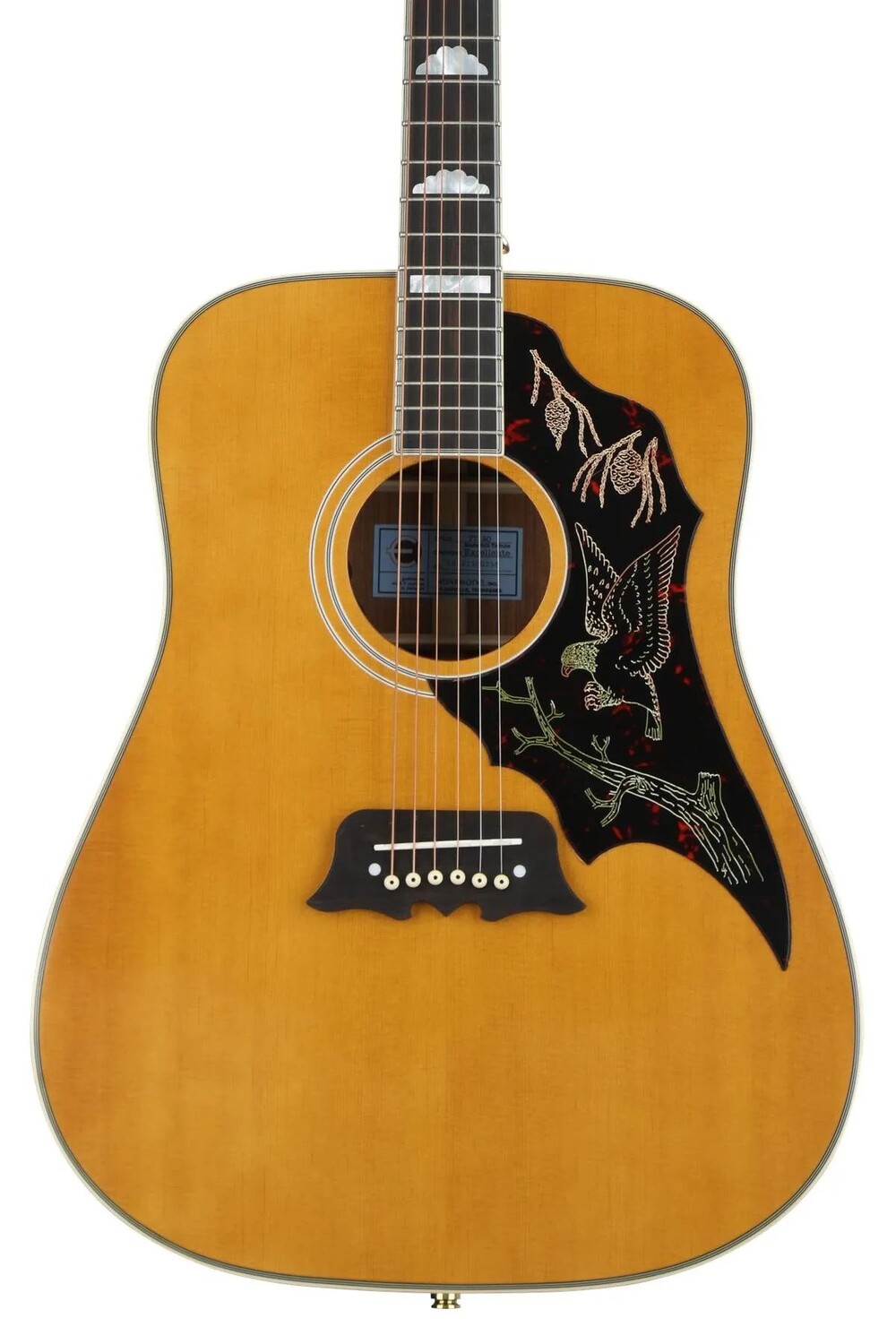 Акустически-электрическая гитара Epiphone Masterbilt Excellente — античный натуральный состаренный блеск
Акустически-электрическая гитара Epiphone Masterbilt Excellente — античный натуральный состаренный блеск