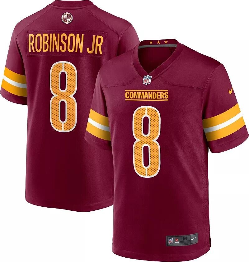 Мужская красная игровая майка Nike Washington Commanders Brian Robinson #8
Мужская красная игровая майка Nike Washington Commanders Brian Robinson #8