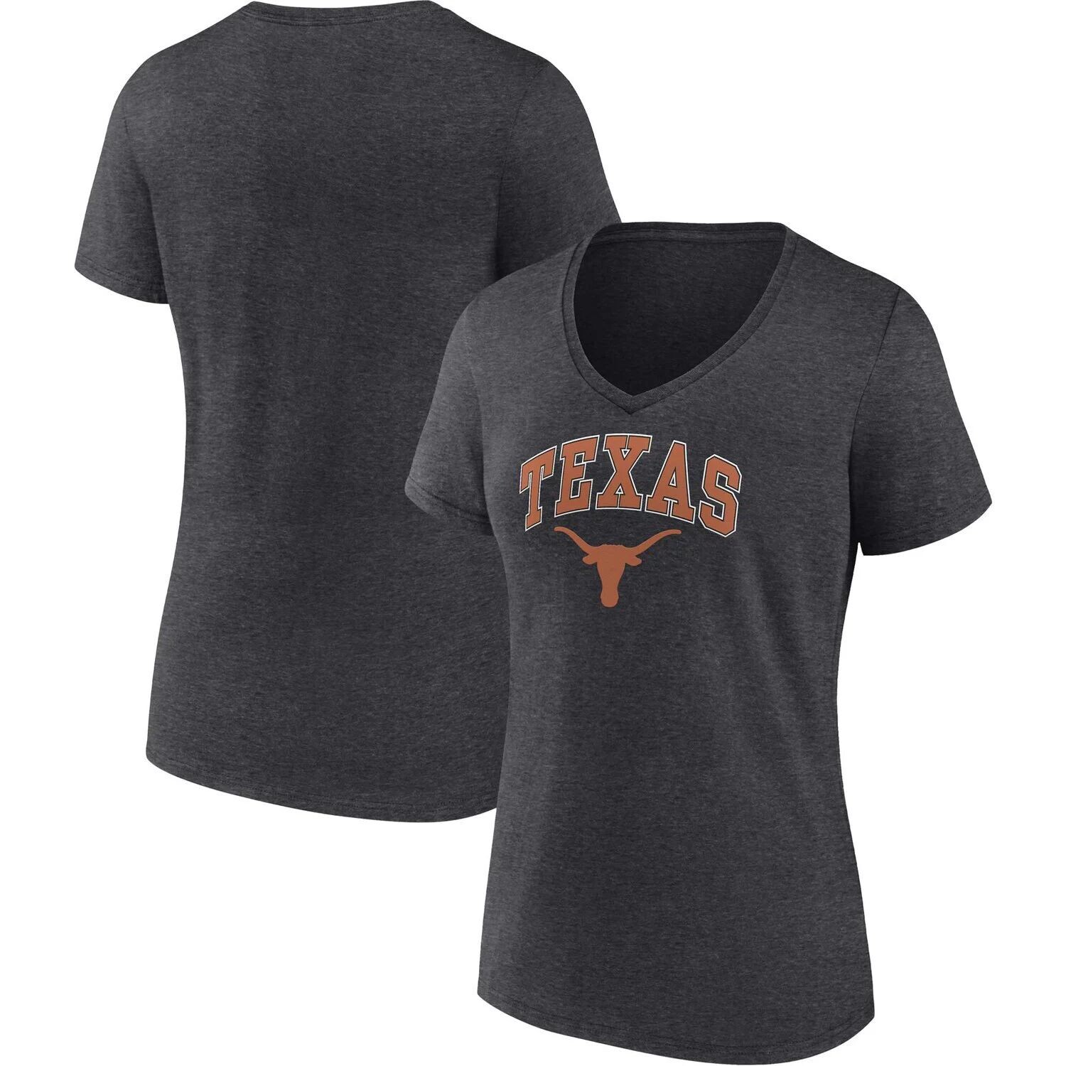 Женская футболка Fanatics с логотипом Heather Charcoal Texas Longhorns Evergreen Campus с v-образным вырезом Fanatics
Женская футболка Fanatics с логотипом Heather Charcoal Texas Longhorns Evergreen Campus с v-образным вырезом Fanatics