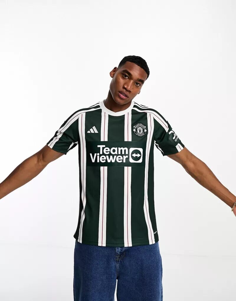adidas Football — FC Manchester United — 2023/24 — выездная футболка унисекс зеленого цвета adidas performance
adidas Football — FC Manchester United — 2023/24 — выездная футболка унисекс зеленого цвета adidas performance