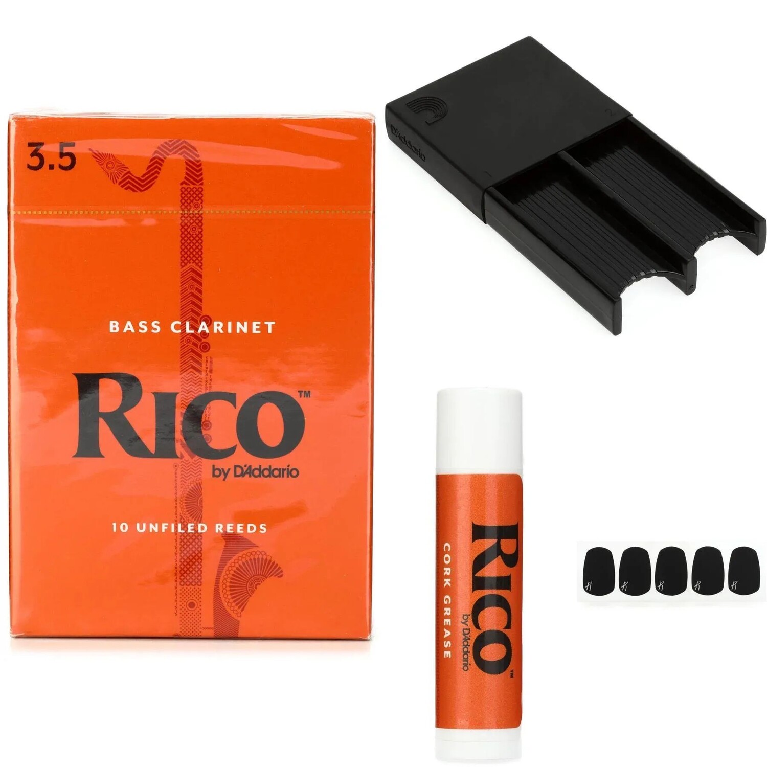 D'Addario REA1035 Rico Набор аксессуаров для трости для бас-кларнета — 3,5 (10 шт.)
D'Addario REA1035 Rico Набор аксессуаров для трости для бас-кларнета — 3,5 (10 шт.)