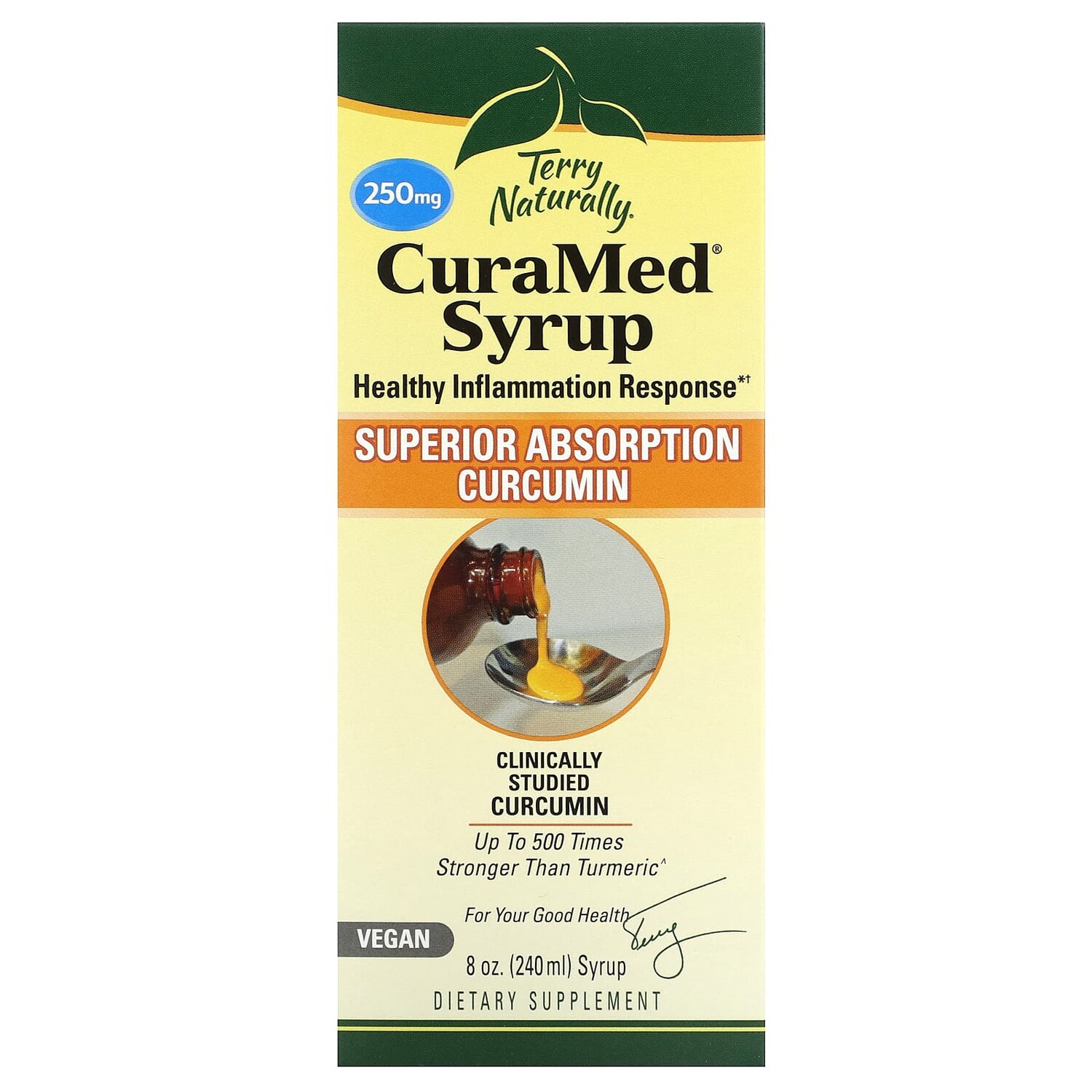 CuraMed Syrup, куркумин с улучшенной усвояемостью, 250 мг, 240 мл (8 унций), Terry Naturally
CuraMed Syrup, куркумин с улучшенной усвояемостью, 250 мг, 240 мл (8 унций), Terry Naturally
