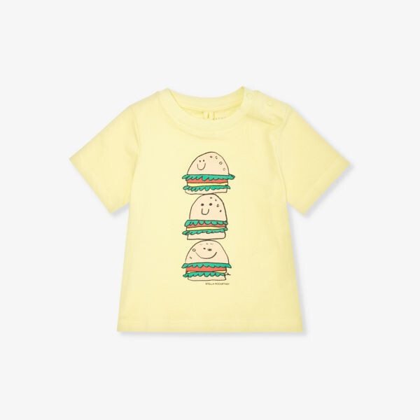 Футболка из хлопкового трикотажа с принтом vegan burger 6–36 месяцев Stella Mccartney, цвет giallo chiaro
Футболка из хлопкового трикотажа с принтом vegan burger 6–36 месяцев Stella Mccartney, цвет giallo chiaro