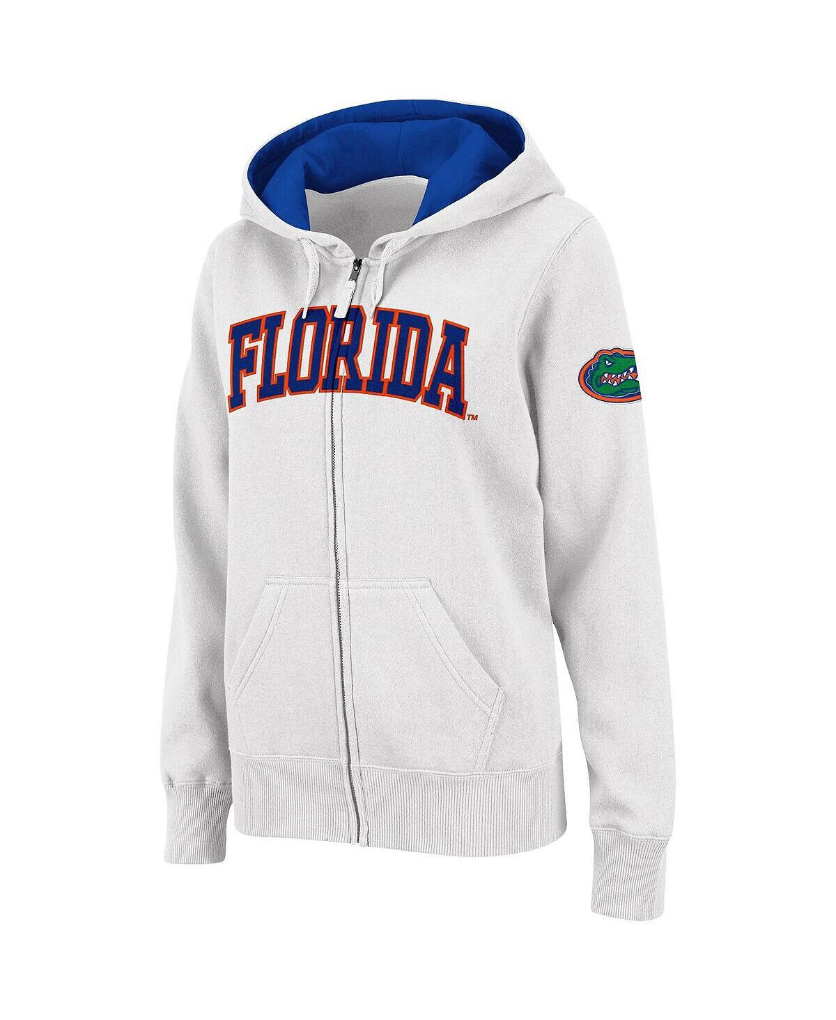 Женская толстовка с капюшоном Stadium Athletic белого цвета Florida Gators с молнией во всю длину и арочным именем Colosseum, белый
Женская толстовка с капюшоном Stadium Athletic белого цвета Florida Gators с молнией во всю длину и арочным именем Colosseum, белый