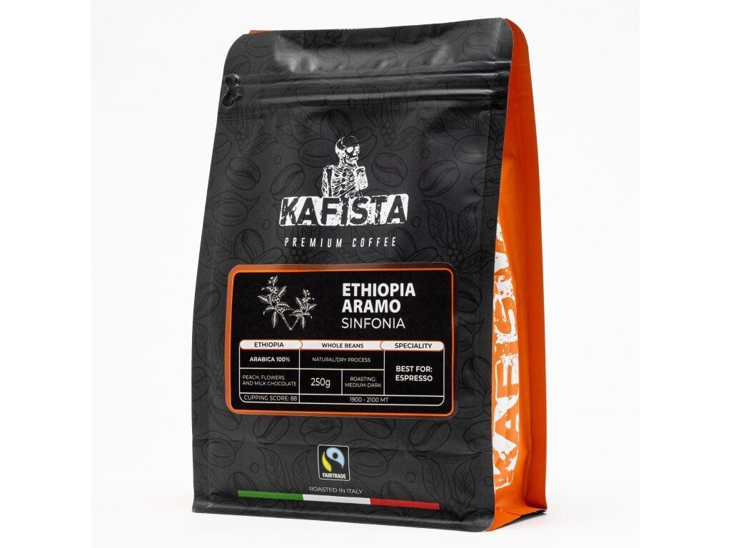 Отборный кофе Kafista "Ethiopia Aramo Sinfonia" в зернах, 100% Арабика, обжаренный в Италии 1х250г
Отборный кофе Kafista "Ethiopia Aramo Sinfonia" в зернах, 100% Арабика, обжаренный в Италии 1х250г