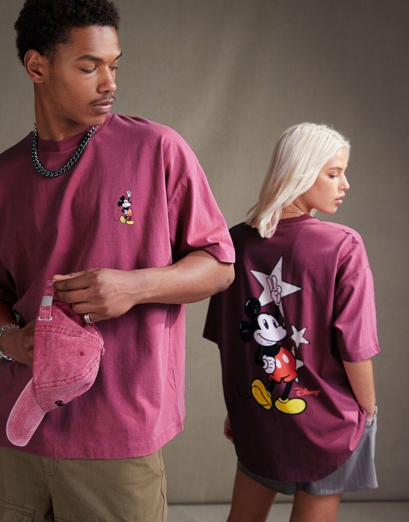 Розовая футболка унисекс в стиле унисекс с принтом Микки Мауса ASOS DESIGN Disney
Розовая футболка унисекс в стиле унисекс с принтом Микки Мауса ASOS DESIGN Disney