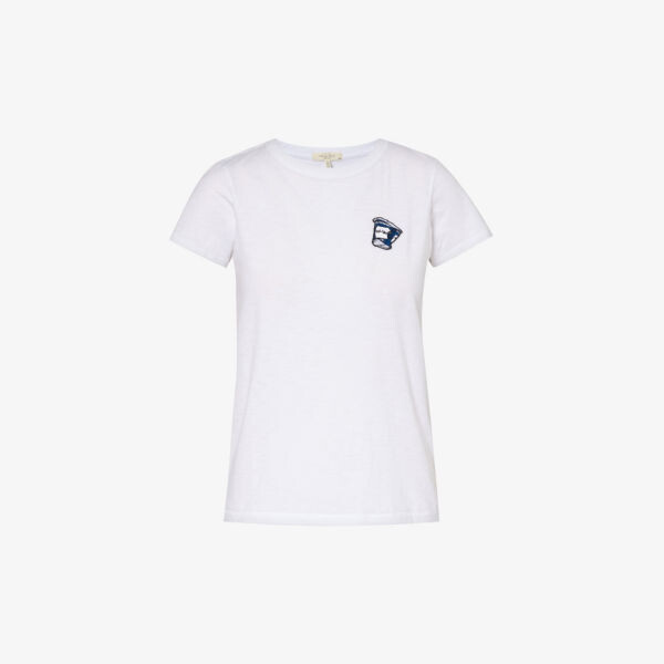 Футболка свободного кроя с кофейными нашивками из органического хлопка Rag & Bone, белый
Футболка свободного кроя с кофейными нашивками из органического хлопка Rag & Bone, белый