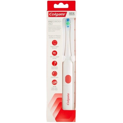 Зубная щетка Colgate Pro Clinical 150 с батарейным питанием Электрическая зубная щетка для эффективной и бережной чистки
Зубная щетка Colgate Pro Clinical 150 с батарейным питанием Электрическая зубная щетка для эффективной и бережной чистки