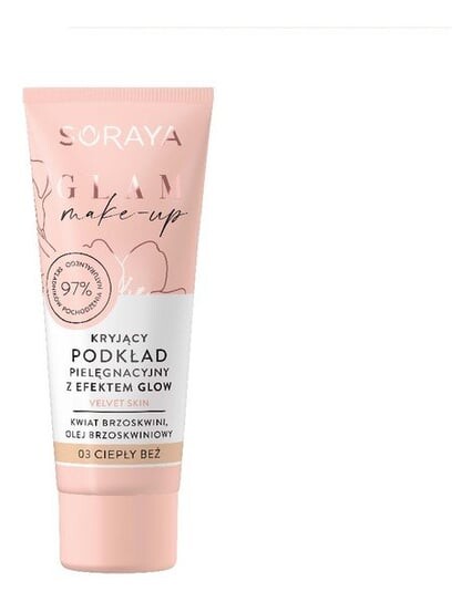 Основа для ухода за макияжем Glam Make-up, покрывающая и сияющая, цвет 03, 30 мл Soraya
Основа для ухода за макияжем Glam Make-up, покрывающая и сияющая, цвет 03, 30 мл Soraya