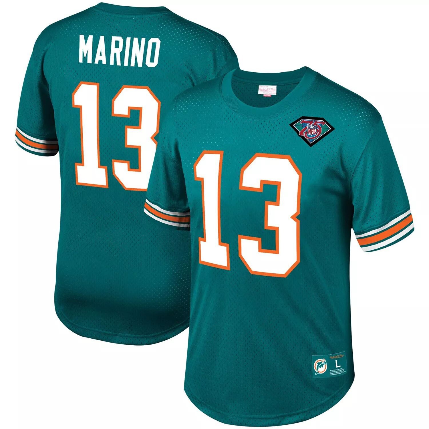Мужской сетчатый топ с круглым вырезом Mitchell & Ness Dan Marino Aqua Miami Dolphins Big & Tall Retired Player
Мужской сетчатый топ с круглым вырезом Mitchell & Ness Dan Marino Aqua Miami Dolphins Big & Tall Retired Player