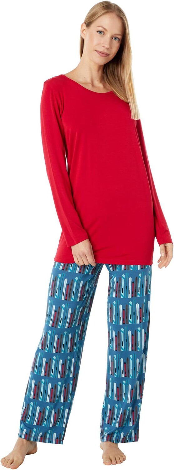 Пижамный комплект Kickee Pants Long Sleeve Loosey Goosey Tee & Pants PJ Set, цвет Twilight Skis
Пижамный комплект Kickee Pants Long Sleeve Loosey Goosey Tee & Pants PJ Set, цвет Twilight Skis