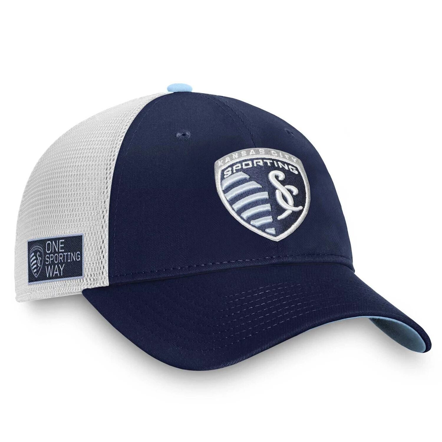 Мужская темно-синяя/белая фирменная кепка Fanatics Sporting Kansas City Iconic Trucker Snapback
Мужская темно-синяя/белая фирменная кепка Fanatics Sporting Kansas City Iconic Trucker Snapback