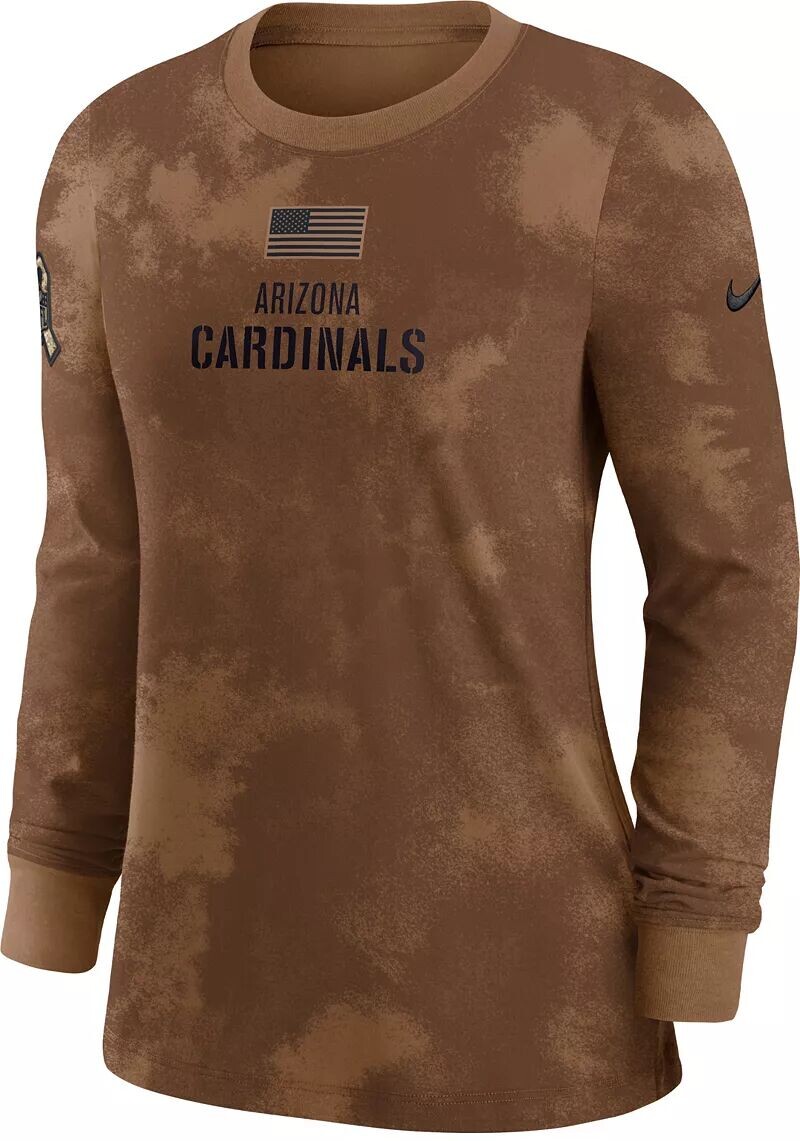 Женская коричневая футболка с длинным рукавом Nike Arizona Cardinals 2023 Salute to Service
Женская коричневая футболка с длинным рукавом Nike Arizona Cardinals 2023 Salute to Service
