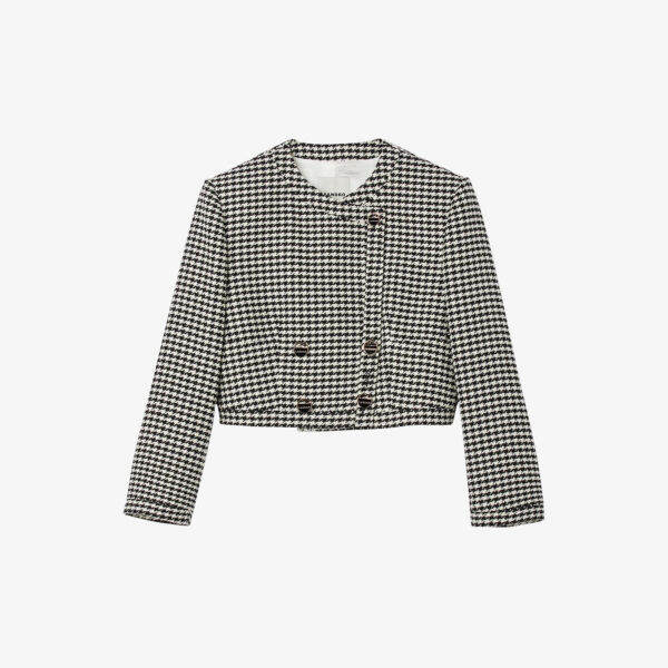 Укороченная куртка в ломаную клетку из эластичной ткани Sandro, цвет noir / gris
Укороченная куртка в ломаную клетку из эластичной ткани Sandro, цвет noir / gris