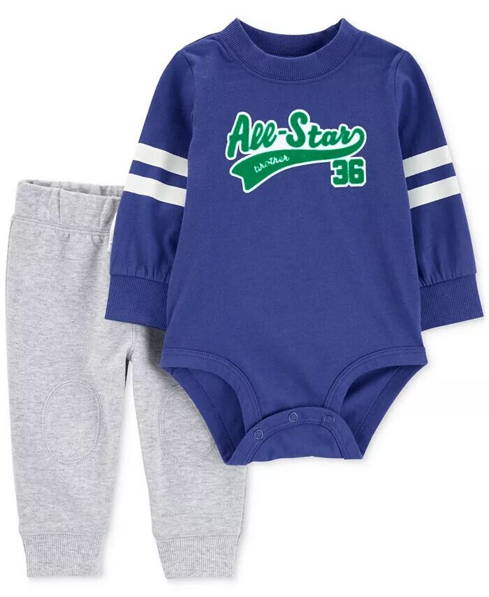 Боди и штаны All-Star Brother для маленьких мальчиков, комплект из 2 предметов Carter'S, синий
Боди и штаны All-Star Brother для маленьких мальчиков, комплект из 2 предметов Carter'S, синий