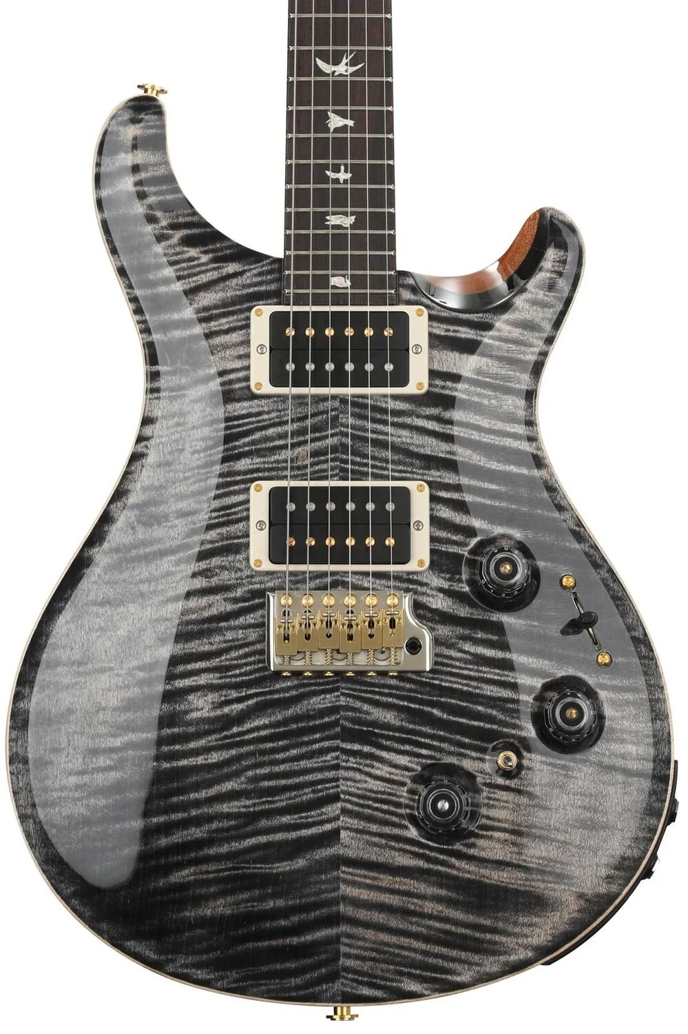 PRS Custom 24 Пьезоэлектрическая гитара с тонким грифом и узором - Уголь 10-Top
PRS Custom 24 Пьезоэлектрическая гитара с тонким грифом и узором - Уголь 10-Top