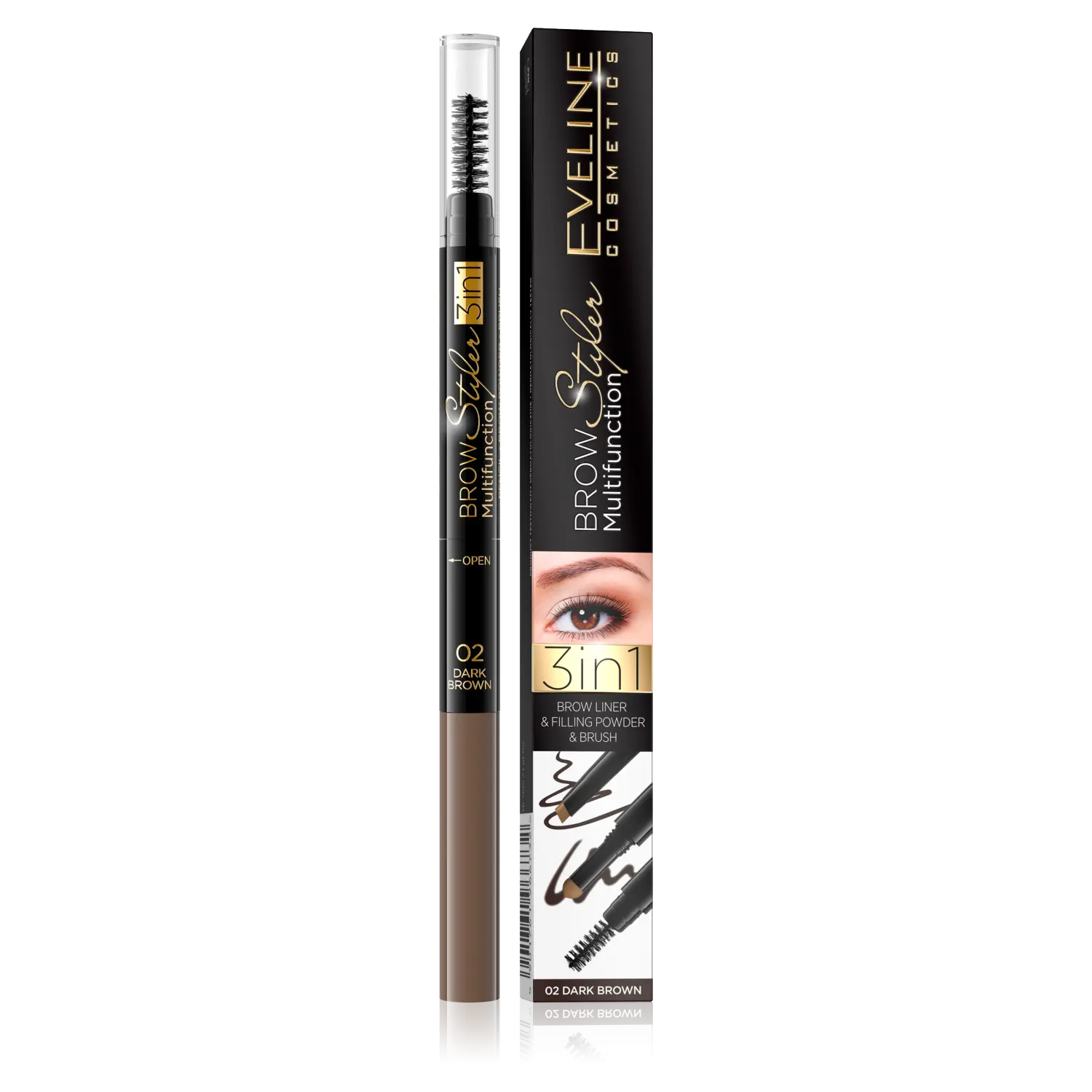Карандаш для бровей темно-коричневый 02 Eveline Cosmetics Brow Multifunction Style, 5 гр
Карандаш для бровей темно-коричневый 02 Eveline Cosmetics Brow Multifunction Style, 5 гр