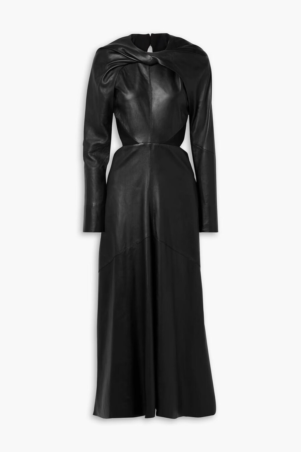 Кожаное платье миди с закрученной передней частью и открытой спиной Victoria Beckham, черный
Кожаное платье миди с закрученной передней частью и открытой спиной Victoria Beckham, черный