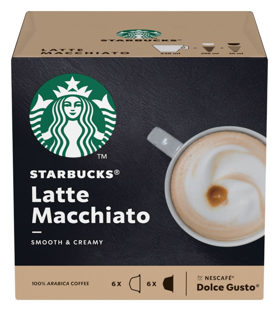 Starbucks от Nescafe Dolce Gusto 12 капсул Латте Маккиато Гладкий Сливочный Nestlé
Starbucks от Nescafe Dolce Gusto 12 капсул Латте Маккиато Гладкий Сливочный Nestlé