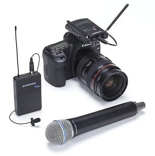 Беспроводная система Samson Concert 88 Camera Combo Frequency-Agile UHF Wireless Lavalier/Handheld Mic System - K Band (470–494 MHz)
Беспроводная система Samson Concert 88 Camera Combo Frequency-Agile UHF Wireless Lavalier/Handheld Mic System - K Band (470–494 MHz)