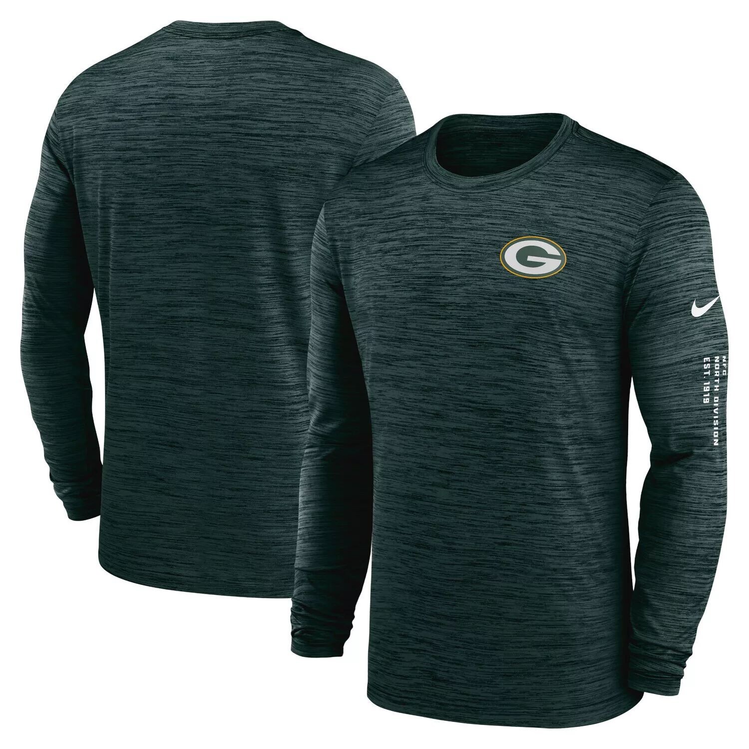 Мужская зеленая футболка с длинным рукавом Green Bay Packers Velocity Nike, Зеленый
Мужская зеленая футболка с длинным рукавом Green Bay Packers Velocity Nike, Зеленый