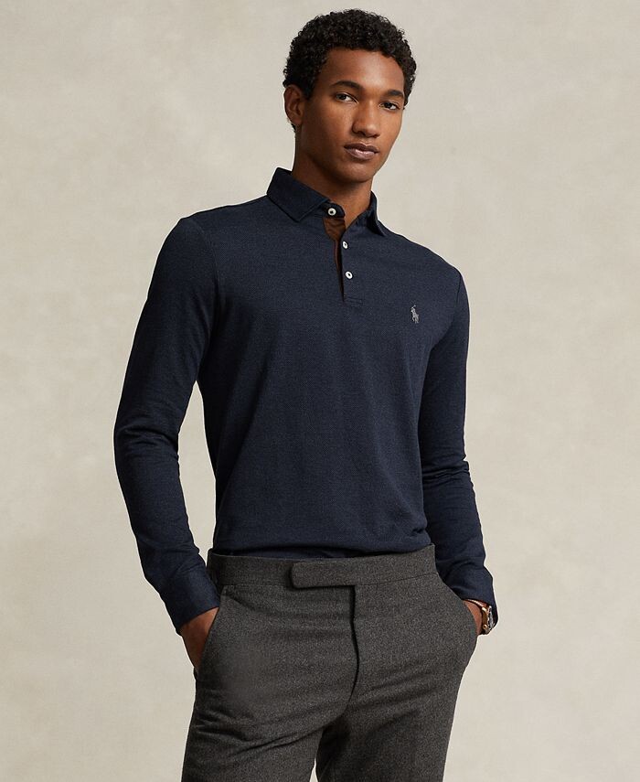 Мужская приталенная рубашка-поло с узором «елочка» на заказ Polo Ralph Lauren, синий
Мужская приталенная рубашка-поло с узором «елочка» на заказ Polo Ralph Lauren, синий