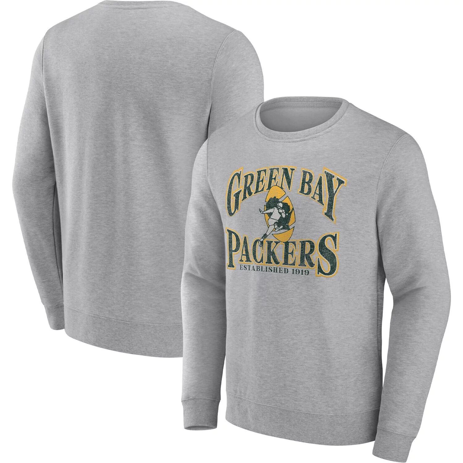 Мужской пуловер с фирменным рисунком Green Bay Packers с меланжевым оттенком и древесным углем Playability Fanatics
Мужской пуловер с фирменным рисунком Green Bay Packers с меланжевым оттенком и древесным углем Playability Fanatics