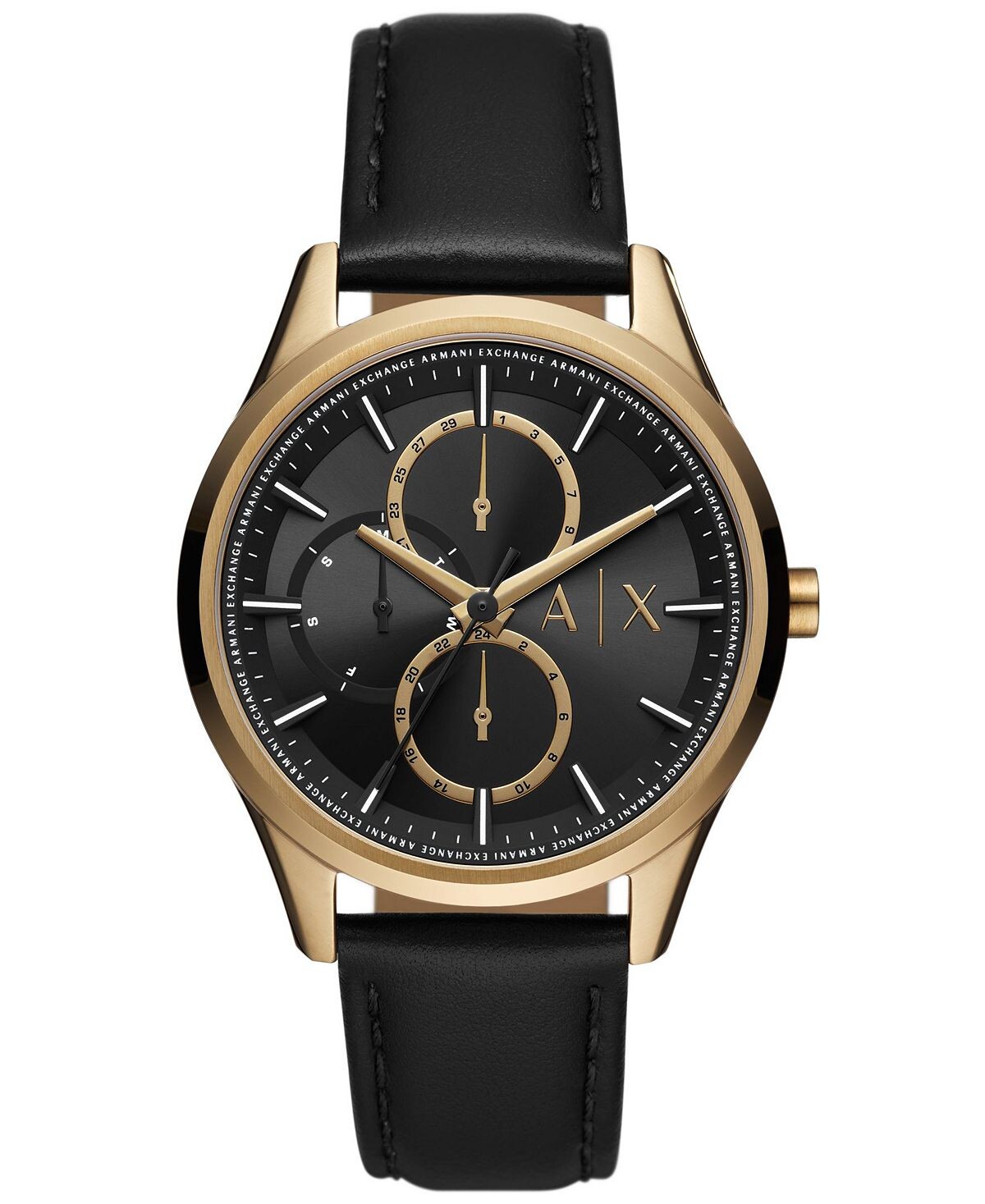 Мужские многофункциональные часы с черным кожаным ремешком, 42 мм Armani Exchange
Мужские многофункциональные часы с черным кожаным ремешком, 42 мм Armani Exchange