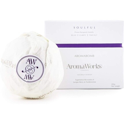Soulful Aromabomb с ягодами можжевельника и ладаном, 250 г — одна упаковка, Aromaworks
Soulful Aromabomb с ягодами можжевельника и ладаном, 250 г — одна упаковка, Aromaworks