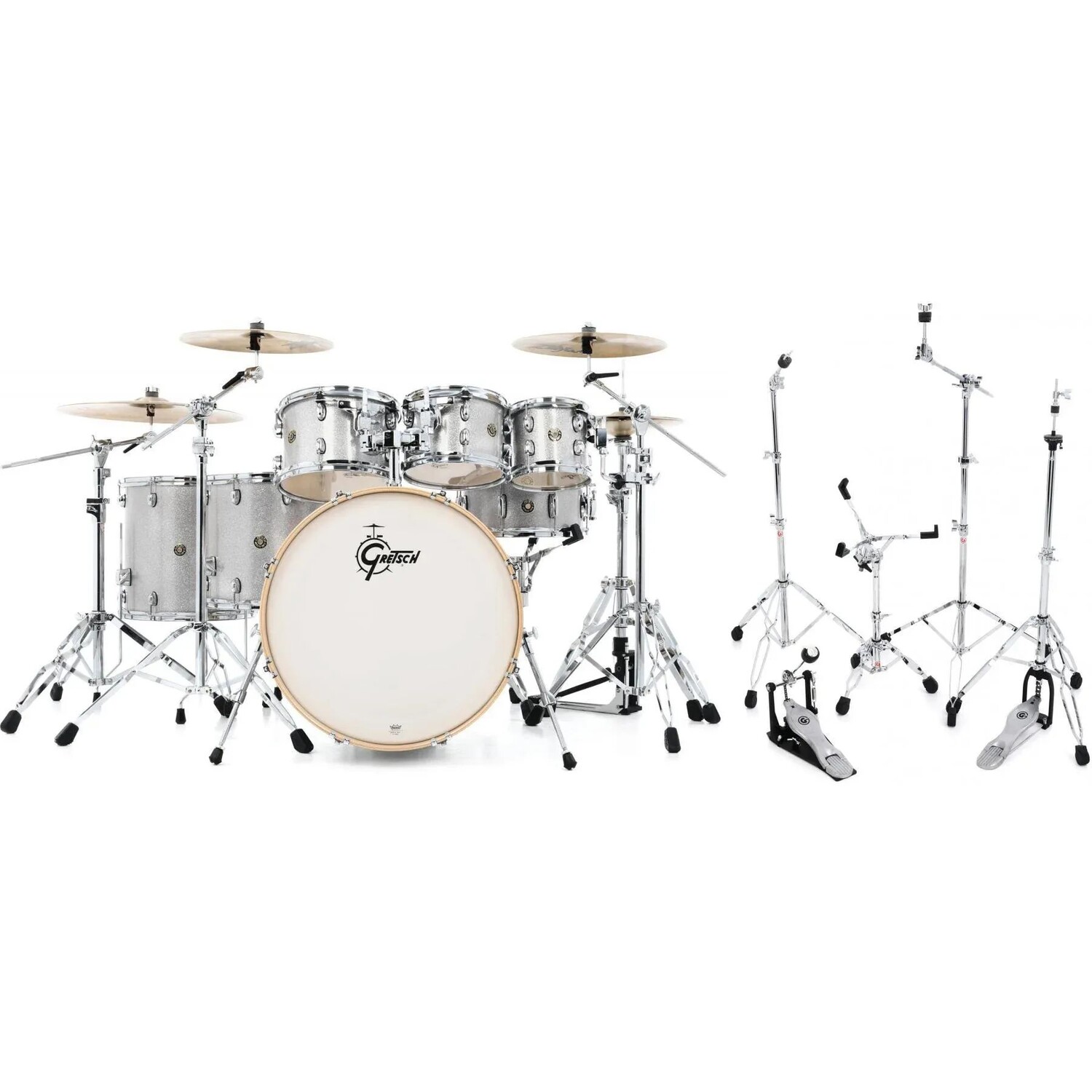 Gretsch Drums Catalina Maple CM1-E826P Набор из 7 предметов с малым барабаном и комплектом оборудования — серебристый блеск
Gretsch Drums Catalina Maple CM1-E826P Набор из 7 предметов с малым барабаном и комплектом оборудования — серебристый блеск