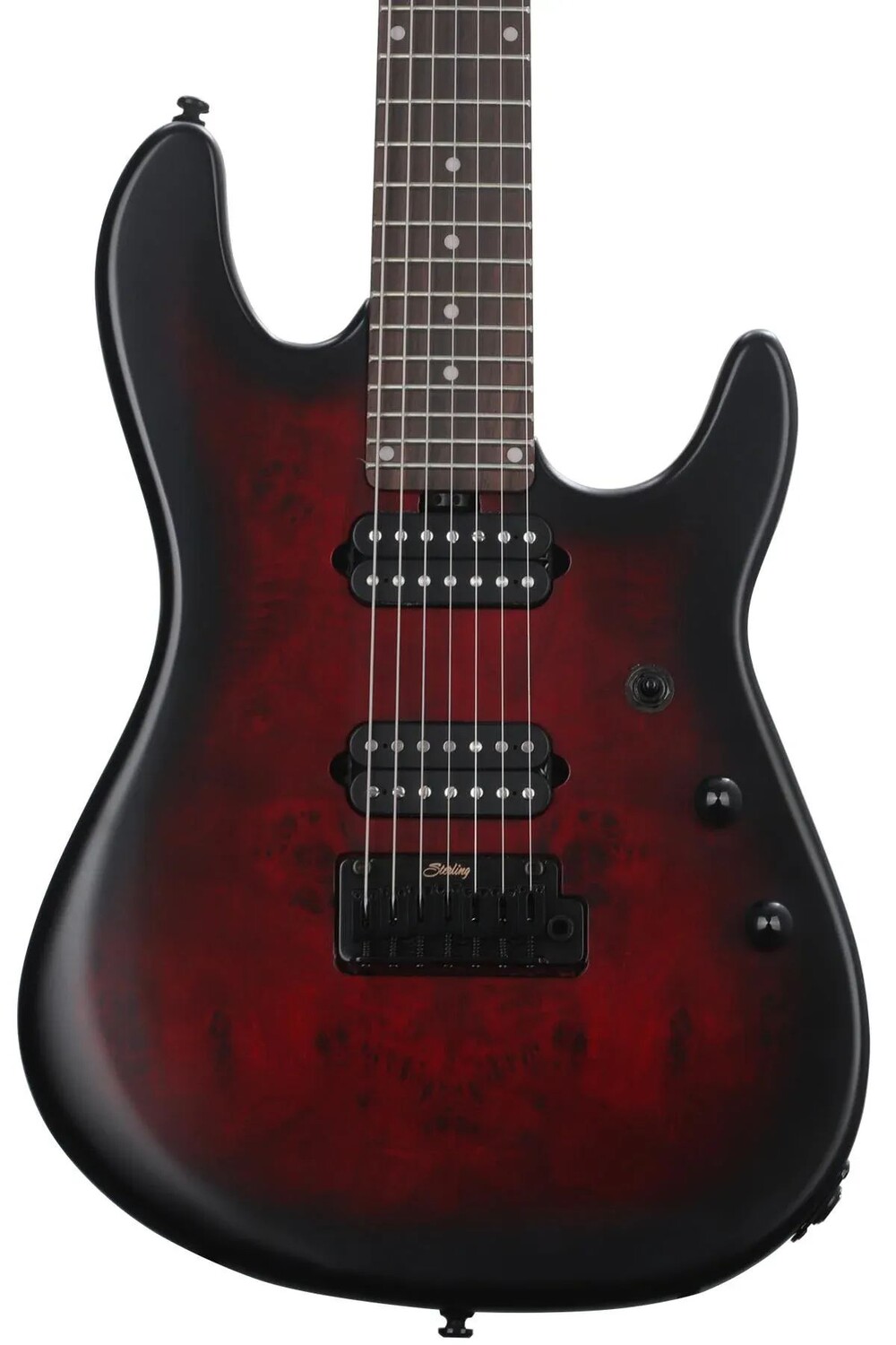 Sterling By Music Man 7-струнная электрогитара Jason Richardson Signature Richardson7 - Dark Scarlet Burst Satin
Sterling By Music Man 7-струнная электрогитара Jason Richardson Signature Richardson7 - Dark Scarlet Burst Satin