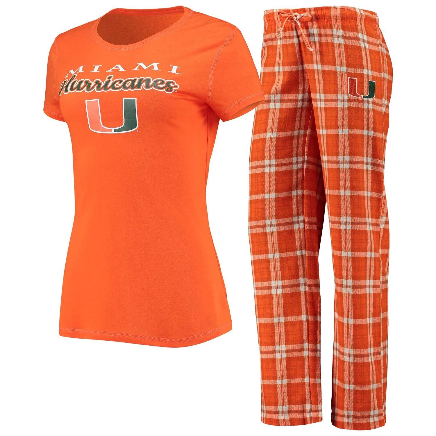Женская футболка Concepts Sport оранжевого/белого цвета с футболкой Miami Hurricanes Lodge и фланелевыми брюками для сна, Оранжевый
Женская футболка Concepts Sport оранжевого/белого цвета с футболкой Miami Hurricanes Lodge и фланелевыми брюками для сна, Оранжевый