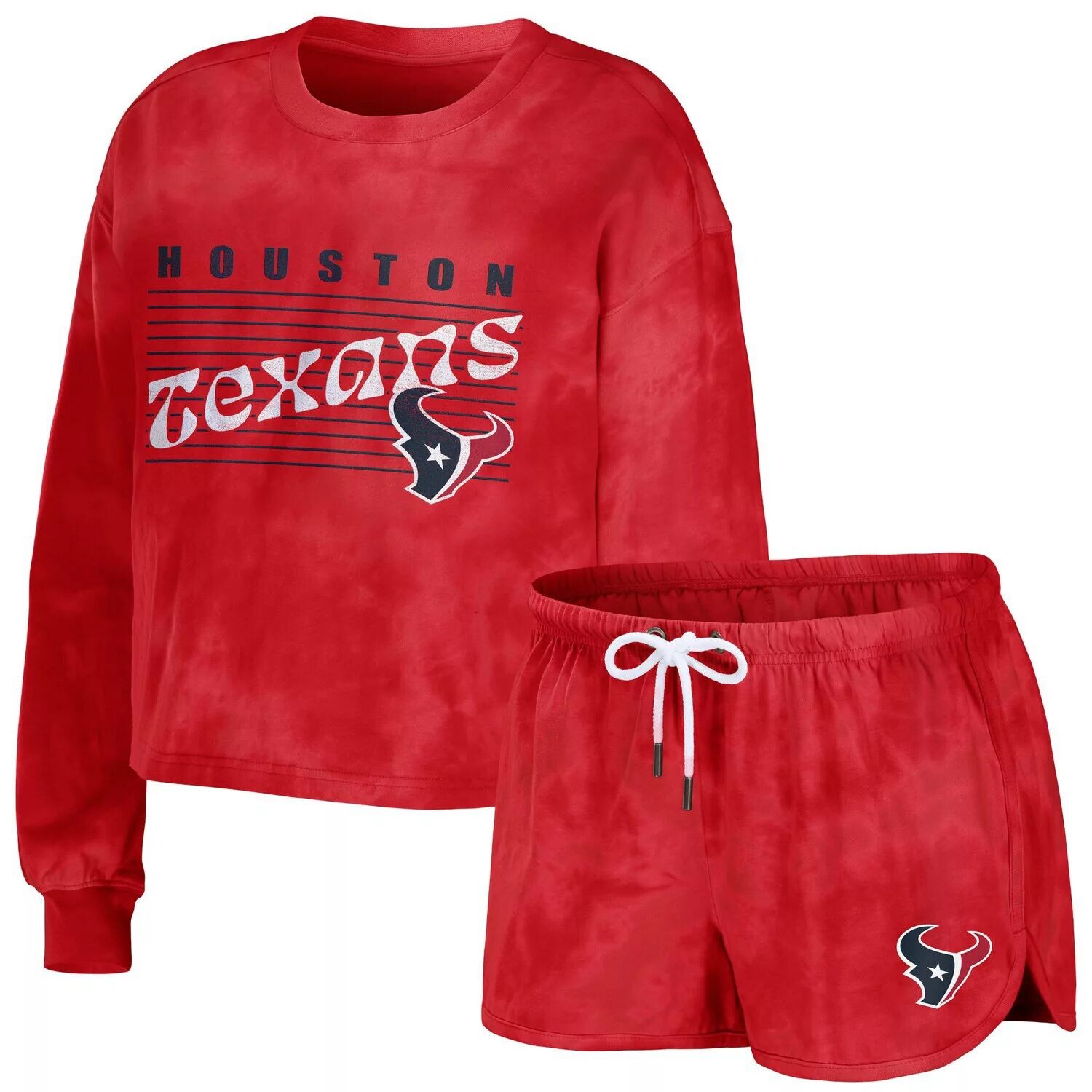 Женская одежда от Erin Andrews Red Houston Texans, укороченный пуловер с короткими рукавами и шортами, комплект для отдыха
Женская одежда от Erin Andrews Red Houston Texans, укороченный пуловер с короткими рукавами и шортами, комплект для отдыха