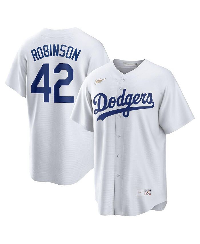 Мужская белая футболка игрока Jackie Robinson Brooklyn Dodgers Home Cooperstown Collection Nike, белый
Мужская белая футболка игрока Jackie Robinson Brooklyn Dodgers Home Cooperstown Collection Nike, белый