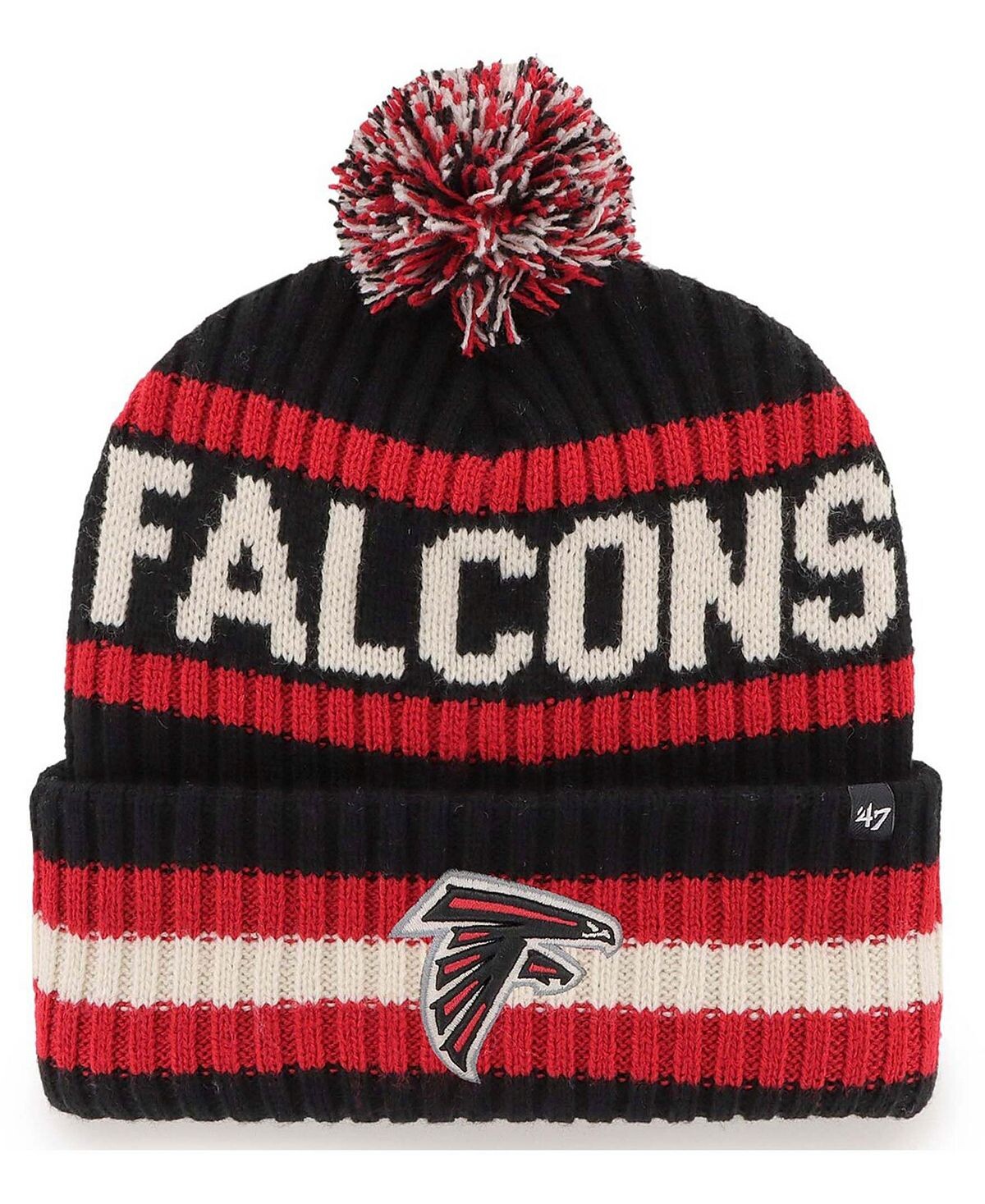 Мужская черная вязаная шапка Atlanta Falcons Bering с манжетами и помпоном '47 Brand
Мужская черная вязаная шапка Atlanta Falcons Bering с манжетами и помпоном '47 Brand
