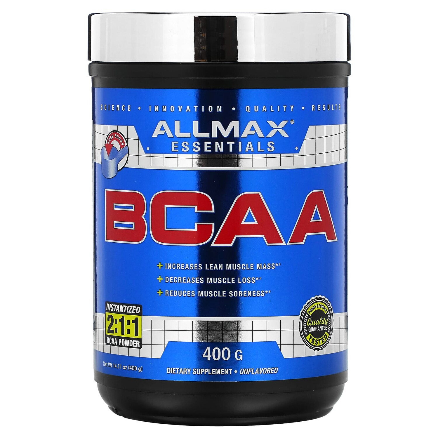 BCAA, быстрорастворимый порошок в соотношении 2:1:1, с нейтральным вкусом, 400 г (14,11 унции), ALLMAX
BCAA, быстрорастворимый порошок в соотношении 2:1:1, с нейтральным вкусом, 400 г (14,11 унции), ALLMAX