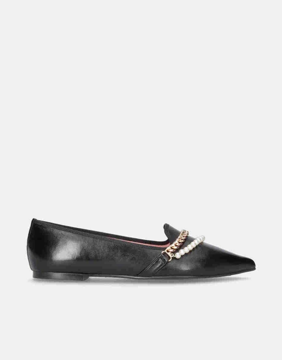 Женские лоферы из черной кожи наппа с золотой цепочкой и жемчугом Pretty Ballerinas, черный
Женские лоферы из черной кожи наппа с золотой цепочкой и жемчугом Pretty Ballerinas, черный