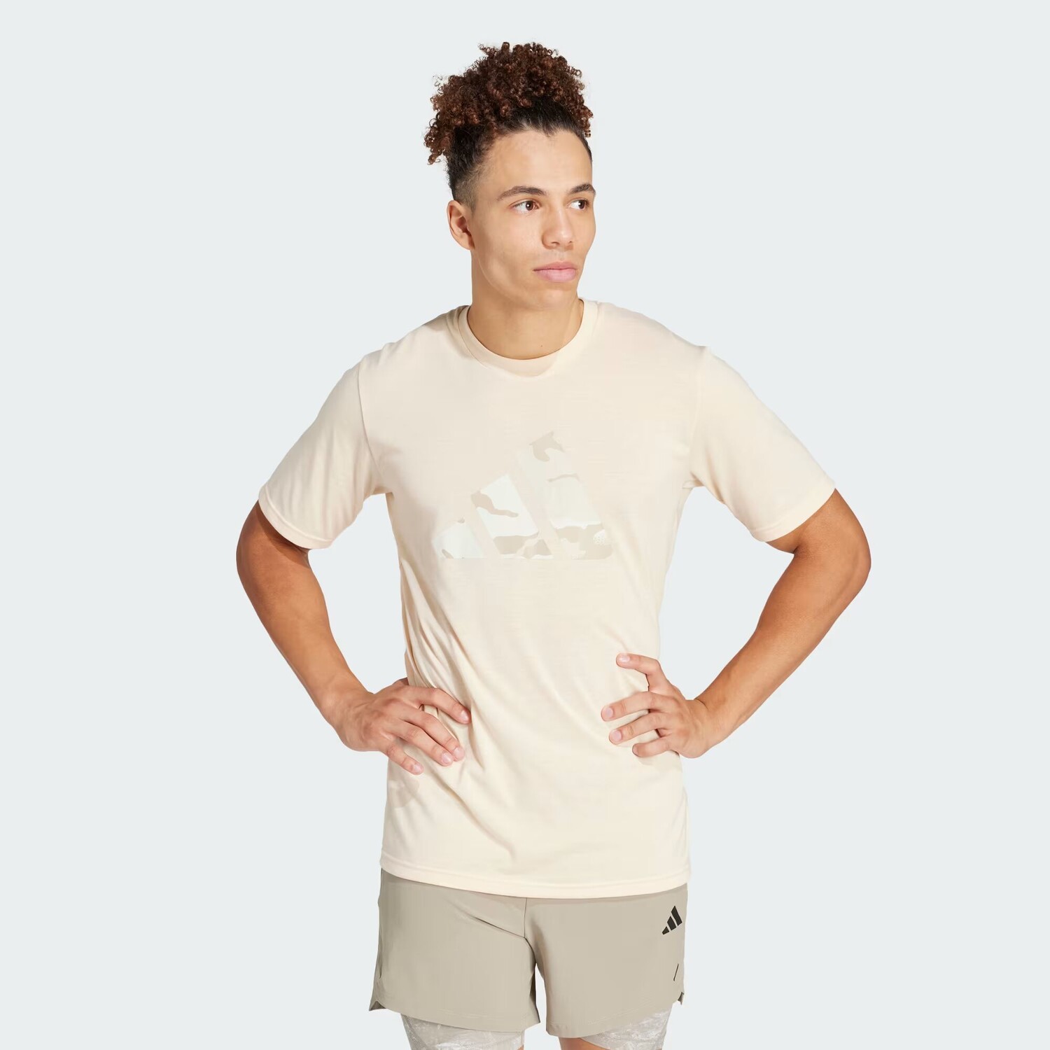 Сезонная камуфляжная футболка Train Essentials Brand Love Adidas, цвет Crystal Sand/Black
Сезонная камуфляжная футболка Train Essentials Brand Love Adidas, цвет Crystal Sand/Black
