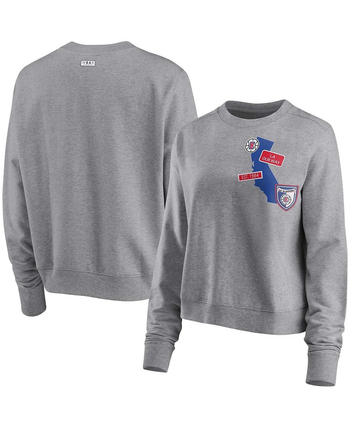 Женский серый пуловер с нашивкой LA Clippers с аппликацией и принтом WEAR by Erin Andrews
Женский серый пуловер с нашивкой LA Clippers с аппликацией и принтом WEAR by Erin Andrews