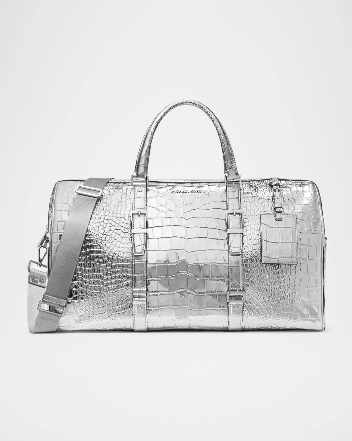 Дорожная сумка Weekender металлического цвета с тиснением под крокодила Bedford Michael Michael Kors, серебряный
Дорожная сумка Weekender металлического цвета с тиснением под крокодила Bedford Michael Michael Kors, серебряный