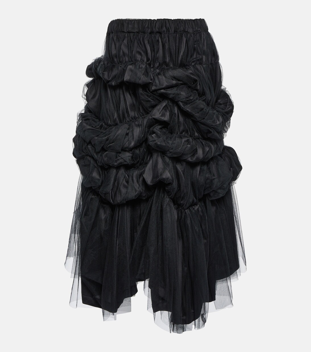 Ярусная юбка миди со складками из атласа и тюля из коллаборации с Comme des Garçons NOIR KEI NINOMIYA, черный
Ярусная юбка миди со складками из атласа и тюля из коллаборации с Comme des Garçons NOIR KEI NINOMIYA, черный