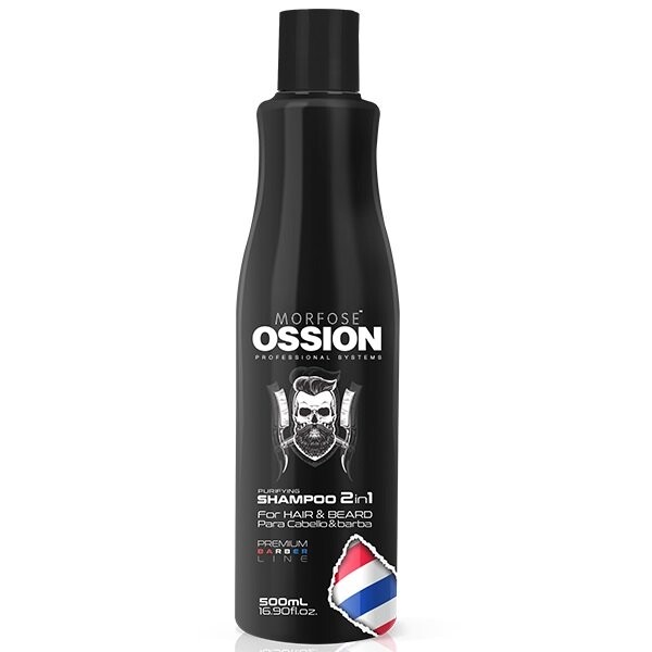 Ossion Premium Barber Purifying Shampoo 2in1 For Hair and Beard Шампунь 2в1 для волос и бороды 500мл Morfose
Ossion Premium Barber Purifying Shampoo 2in1 For Hair and Beard Шампунь 2в1 для волос и бороды 500мл Morfose