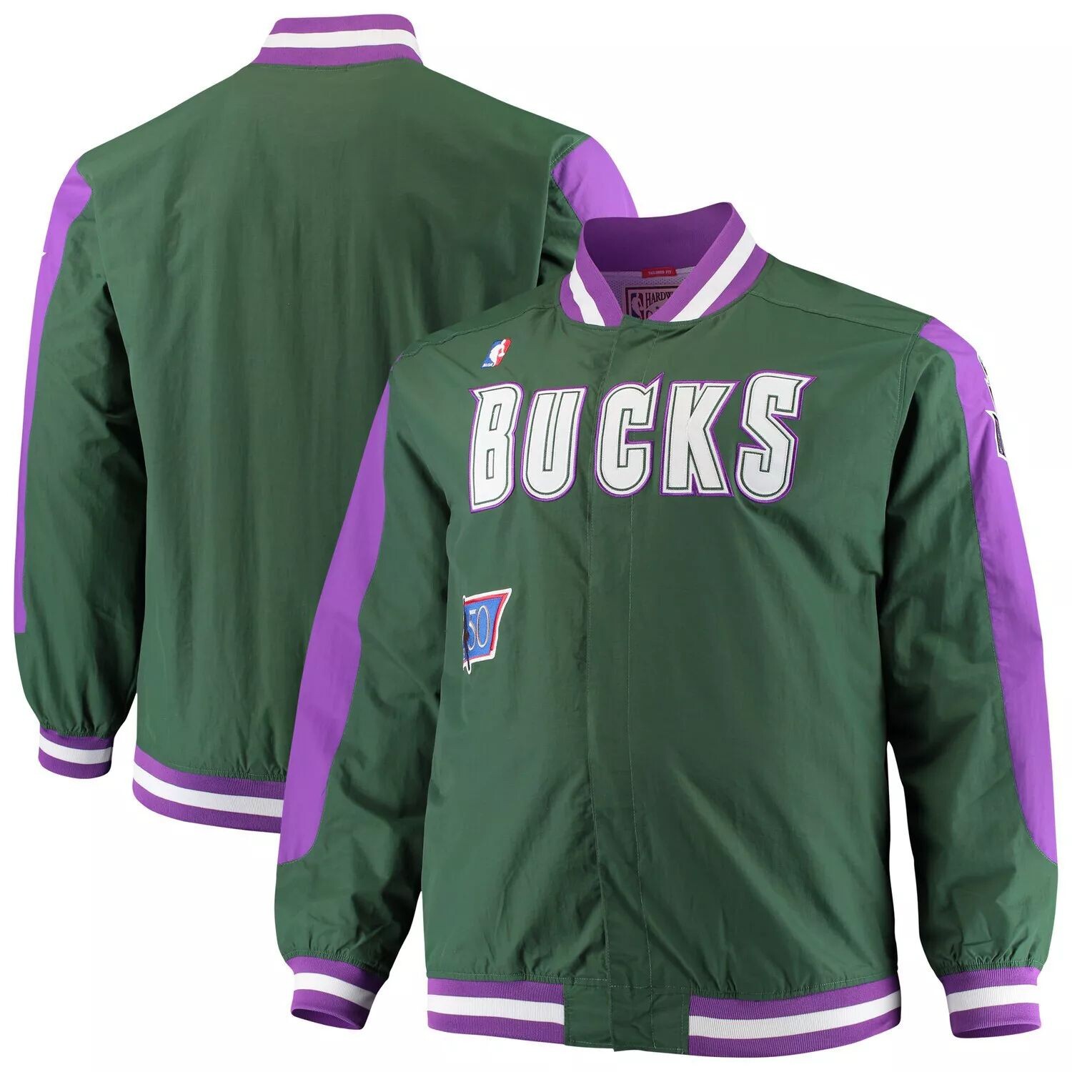 Мужская зеленая куртка Mitchell & Ness Milwaukee Bucks Big & Tall из твердой древесины, классическая аутентичная разминочная куртка на кнопках
Мужская зеленая куртка Mitchell & Ness Milwaukee Bucks Big & Tall из твердой древесины, классическая аутентичная разминочная куртка на кнопках