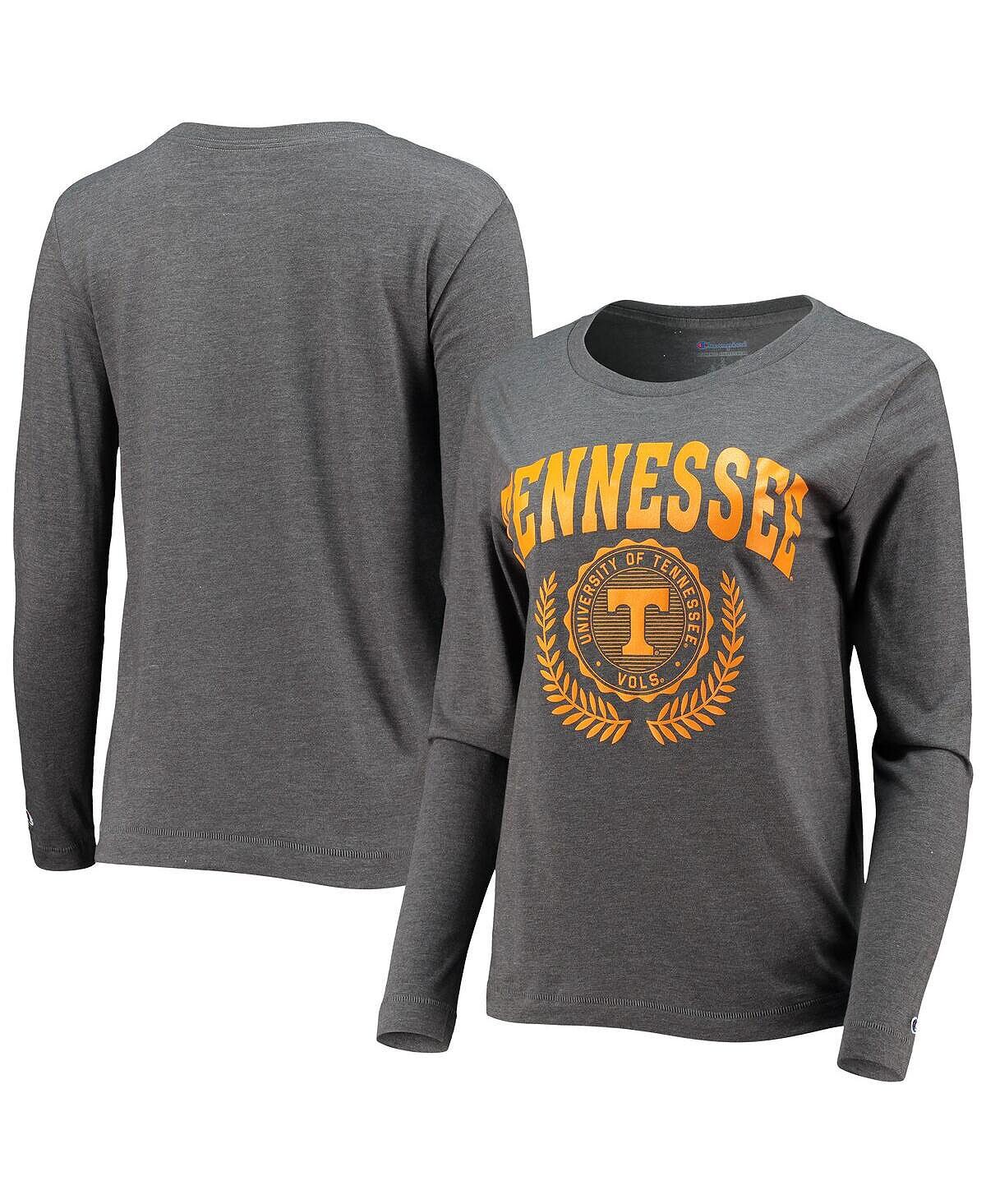 Женская футболка с длинными рукавами и древесным углем Tennessee Volunteers University Laurels Champion
Женская футболка с длинными рукавами и древесным углем Tennessee Volunteers University Laurels Champion