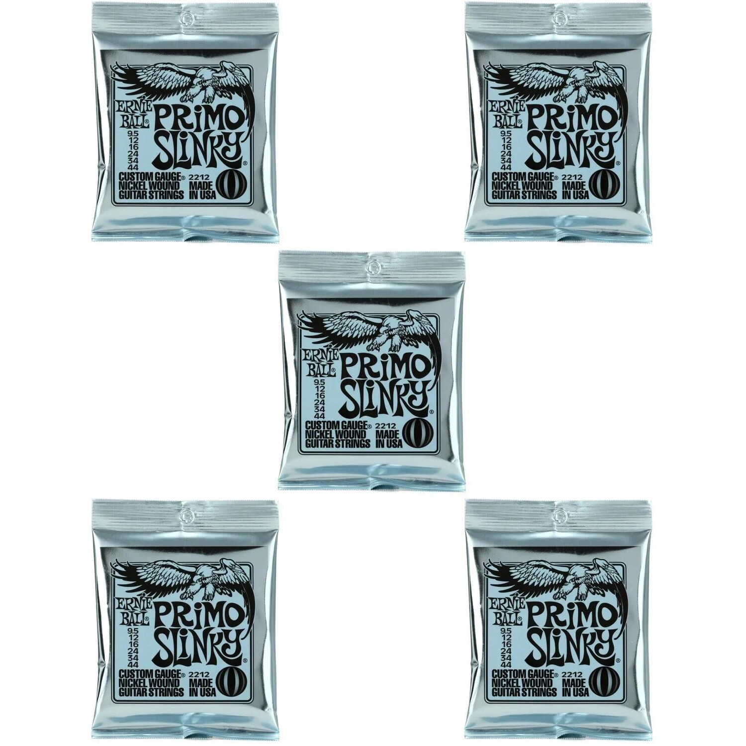 Струны для электрогитары Ernie Ball 2212 Primo Slinky с никелевой обмоткой — .0095-.044 (5 шт.)
Струны для электрогитары Ernie Ball 2212 Primo Slinky с никелевой обмоткой — .0095-.044 (5 шт.)