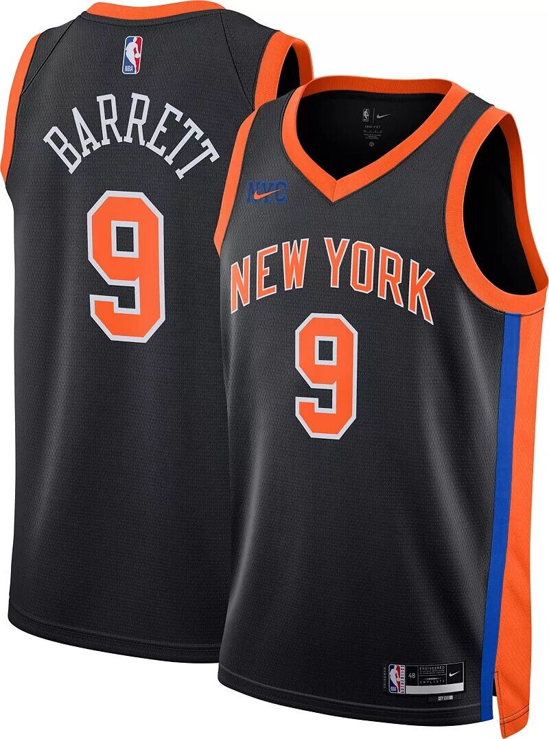 Мужская черная майка Nike Dri-FIT Swingman New York Knicks RJ Barrett #9 2022-23 City Edition
Мужская черная майка Nike Dri-FIT Swingman New York Knicks RJ Barrett #9 2022-23 City Edition