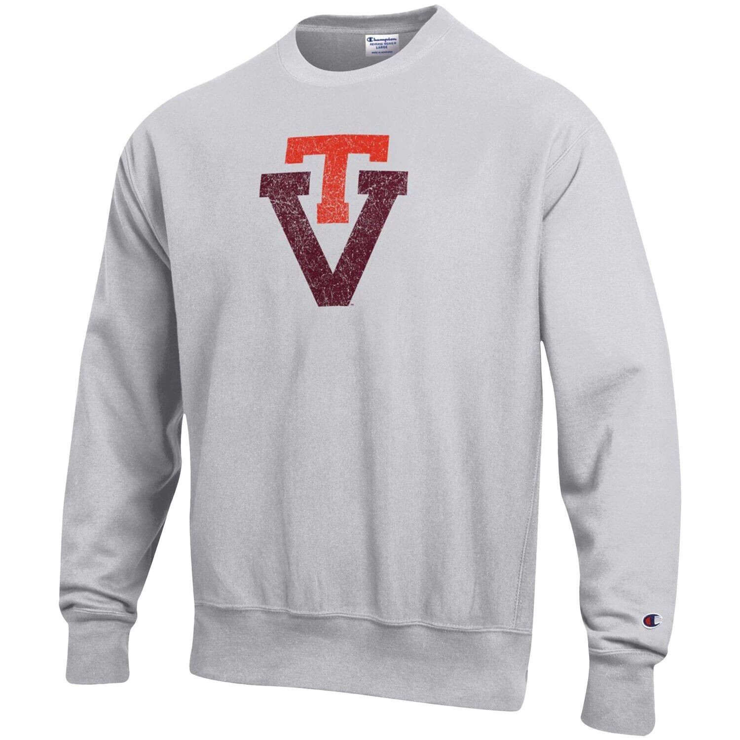 Мужской пуловер обратного переплетения с логотипом Virginia Tech Hokies Vault серого цвета Champion
Мужской пуловер обратного переплетения с логотипом Virginia Tech Hokies Vault серого цвета Champion