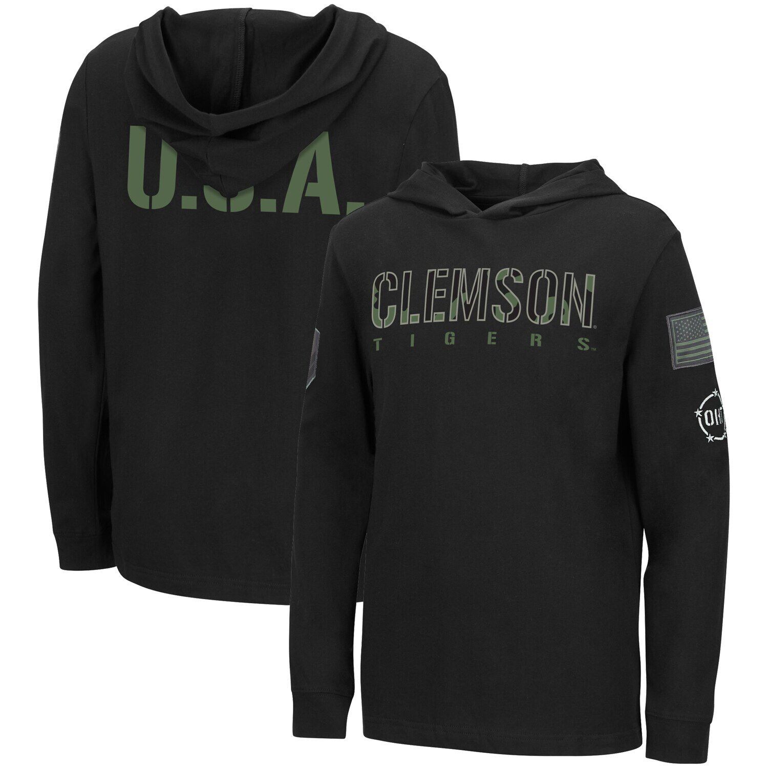 Черная футболка с капюшоном Youth Colosseum Clemson Tigers OHT Military Appreciation Tango и длинными рукавами Colosseum
Черная футболка с капюшоном Youth Colosseum Clemson Tigers OHT Military Appreciation Tango и длинными рукавами Colosseum