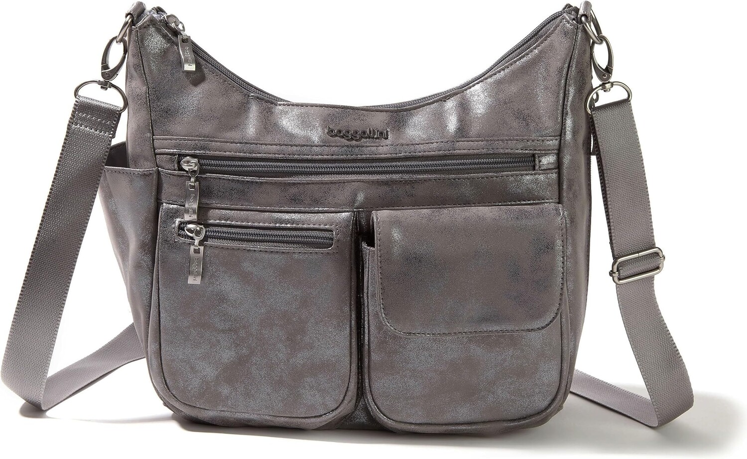 Современная универсальная сумка Baggallini, цвет Silver Metallic Vegan Suede
Современная универсальная сумка Baggallini, цвет Silver Metallic Vegan Suede