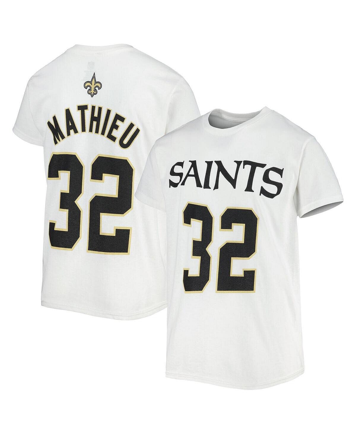 Белая футболка Big Boys Tyrann Mathieu New Orleans Saints Mainliner с именем и номером игрока Outerstuff
Белая футболка Big Boys Tyrann Mathieu New Orleans Saints Mainliner с именем и номером игрока Outerstuff